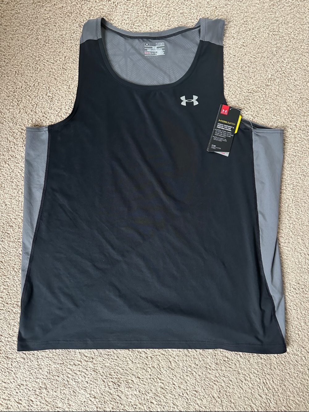 Under Armour Men’s Black and Gray Performance Tank